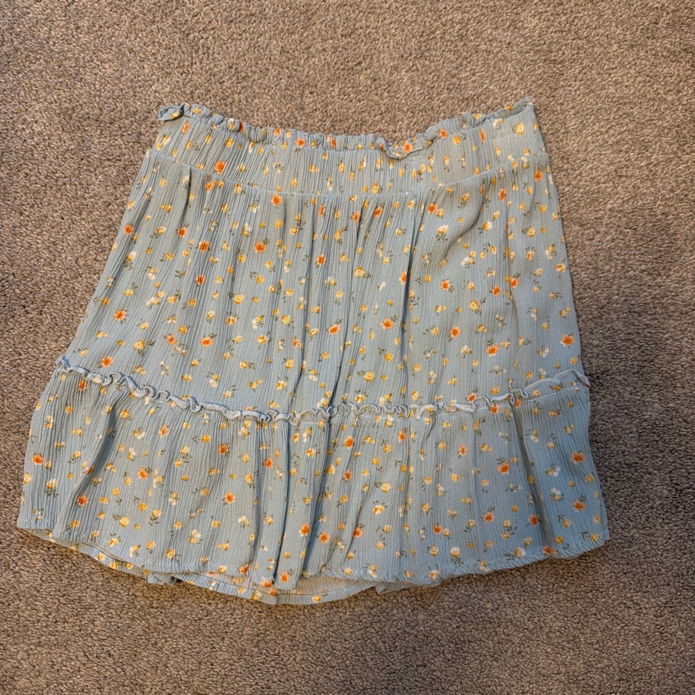 Floral Blue Skirt